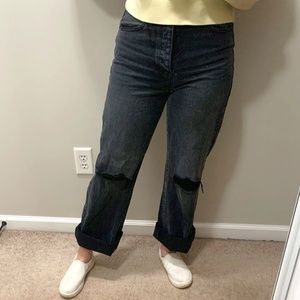 Kancan Wide Leg Jeans- Black 3/25